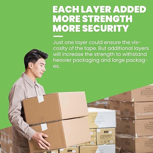 Eco-Friendly Kraft Paper Tape 2Inch x 55Yard, White Paper Packing Tape, Biodegradable Recyclable Packaging Tape Self Adhesive Box Tape for Shipping, Sealing, Moving, 4Rolls