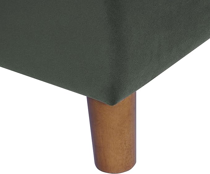 Home Decor | Dinah Collection Modern Storage Ottoman | Ottoman with Storage for Living Room & Bedroom(Loden Green Velvet)