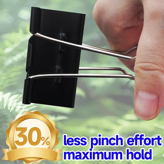 2 Inch Binder Clips(12 Pack), Extra Large Binder Clips Heavy Duty Paper Clamps for Office and Home Supplies, Black