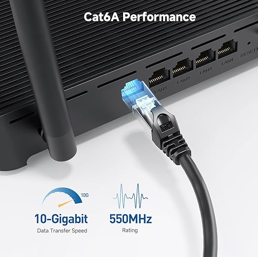 Cable Matters 10Gbps Snagless Shielded Cat 6A Ethernet Cable - 10ft - Image 3