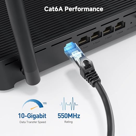 Cable Matters 10Gbps Snagless Long Shielded Cat 6A Ethernet Cable - 150ft - Image 3