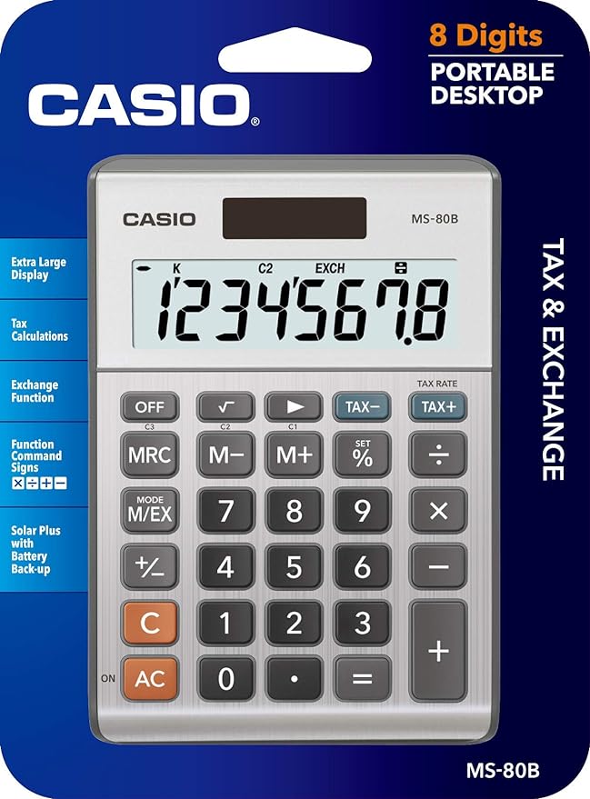 Casio MS-80B Calculator – Desktop Calculator - Image 3
