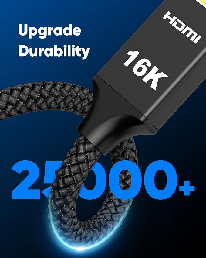 Capshi 16K HDMI Cable 2.2 10ft, 96Gbps High Speed Cord - Image 7