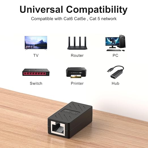 ZUZONG 50 PCS Gigabit RJ45 Coupler, Ethernet Extender Connector in Line Coupler - Image 2