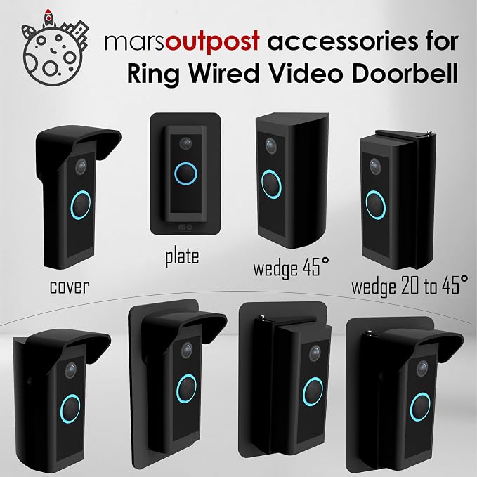 No Drill Rain Cover for Video Doorbell Wired Hood Anti-Glare Protection Weather - Image 7