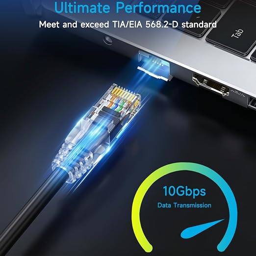 Cat6 Ethernet Cable 3 ft - 10G Network Patch Cable - Image 2