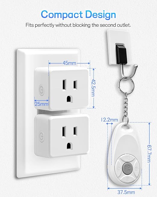 Greencycle Remote Control Outlet, 2 Wireless Light Switches and 2 Outlet Plugs - Image 5