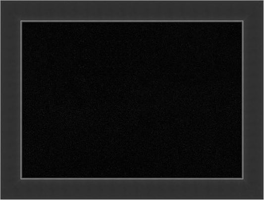 Amanti Art Black Cork Board for Wall, 25x33 Vision Board with Black Wood Frame, Medium Corkboard Office Decor for Home Organization, Modern Corkboard Pinboard to Display Items for Home Organization