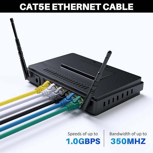 Cat5e Ethernet Cable 75 FT, Long Cat 5e Internet Cable, Standard RJ45 Connector - Image 4