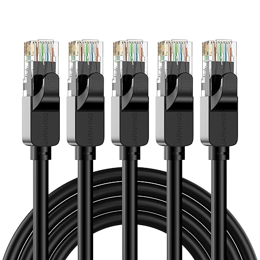 Cat 6 Ethernet Cable 3 ft, Indoor/Outdoor High Speed 10Gbps Internet Cable by Unknown
