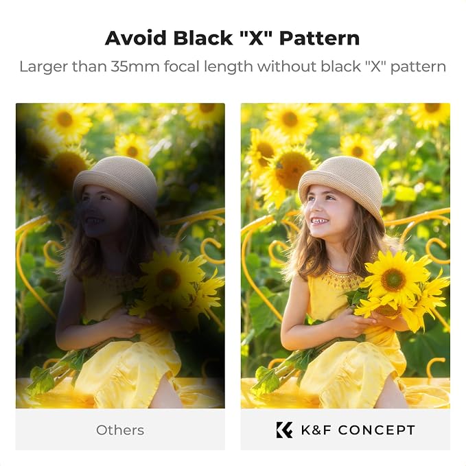 K&F CONCEPT 43mm Black Diffusion Mist Effect 1/4 & Variable ND2-32 & Circular - Image 4