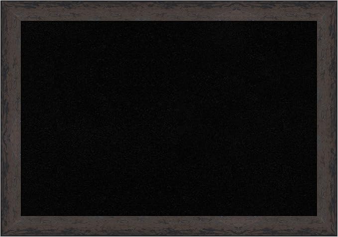 Amanti Art Black Cork Board for Wall, 19x27 Vision Board with Black Wood Frame, Medium Corkboard Office Decor for Home Organization, Modern Corkboard Pinboard to Display Items for Home Organization