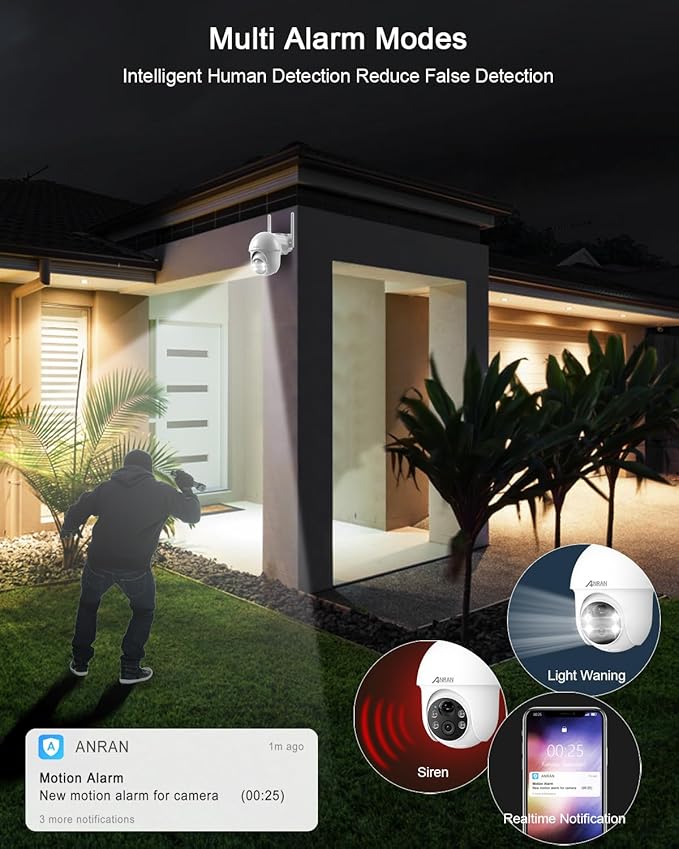 ANRAN Security Camera Wireless Outdoor, 2K Solar Outdoor Camera - Image 7