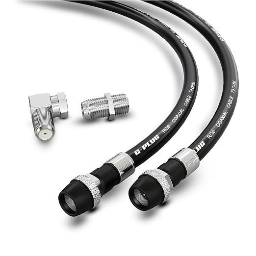 G-PLUG RG6 Coaxial Cable 3FT – Triple Shielded, Waterproof, 75 Ohm by G-PLUG