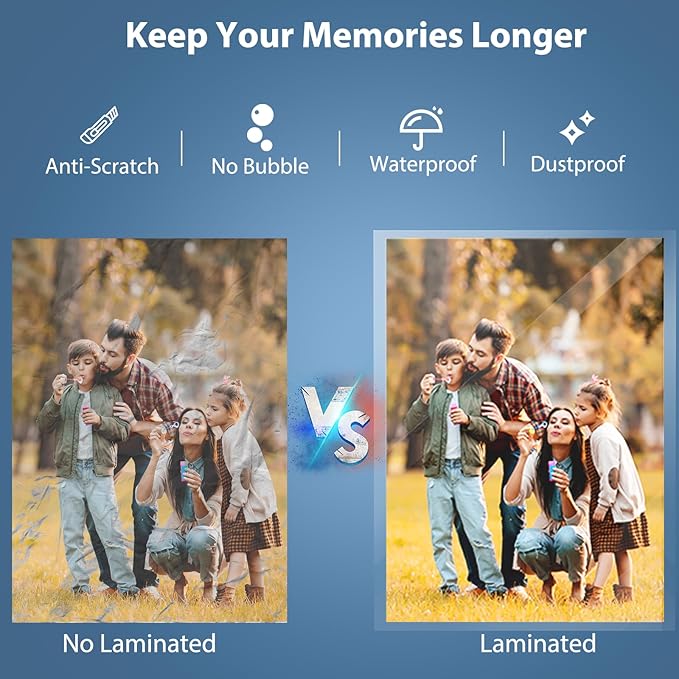 Laminator Machine, 11 in 1 Laminating Never Jam Technology with 36 Laminating Sheets, 9 Inch Thermal Laminator A4 Laminating Machine Hot & Cold Mode for Home Office School Black