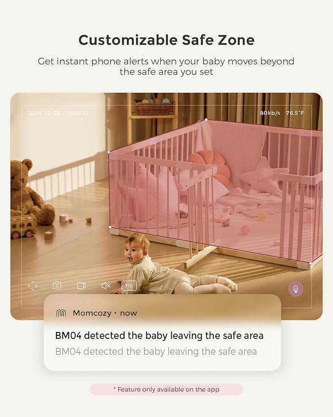 Momcozy Smart WiFi Baby Monitor, APP Control Baby Monitor - Image 5