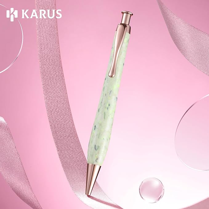 KARUS Gift Pen Set, Sustainable Refillable Ballpoint Pens with Black Ink, Stylish, Smooth Writing Pens for Women, Men, Office, Journaling, School, Thoughtful Gifting