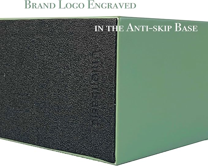 UnionBasic Magazine File Holder, Leatherette Desktop Document Organizer, Home Office Paper Holder File Storage Literature Sorter, Malachite Green