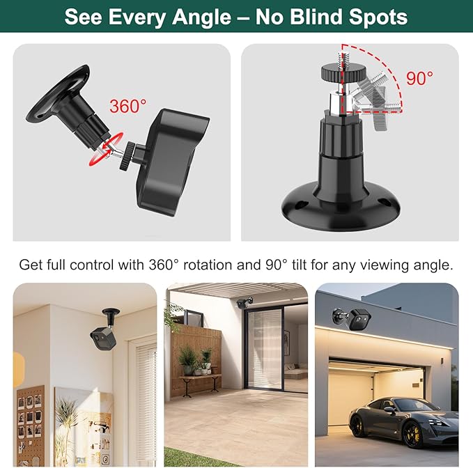 Blink Outdoor 2K Mount, Weatherproof Covers and 360°Adjustable Mounts - Image 3