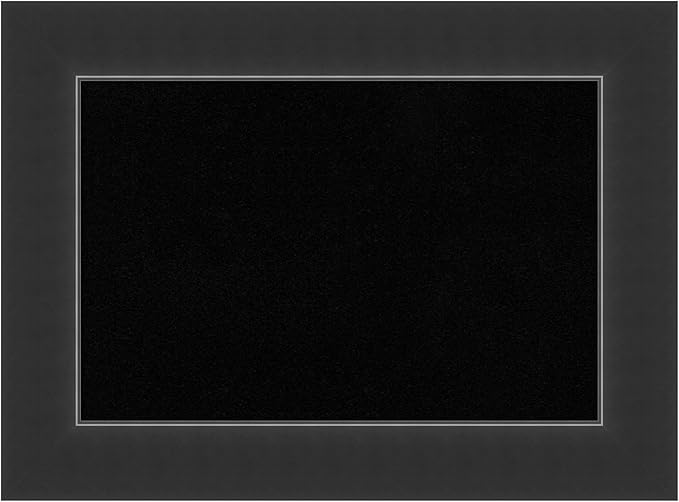 Amanti Art Black Cork Board for Wall, 17x23 Vision Board with Black Wood Frame, Small Corkboard Office Decor for Home Organization, Modern Corkboard Pinboard to Display Items for Home Organization in