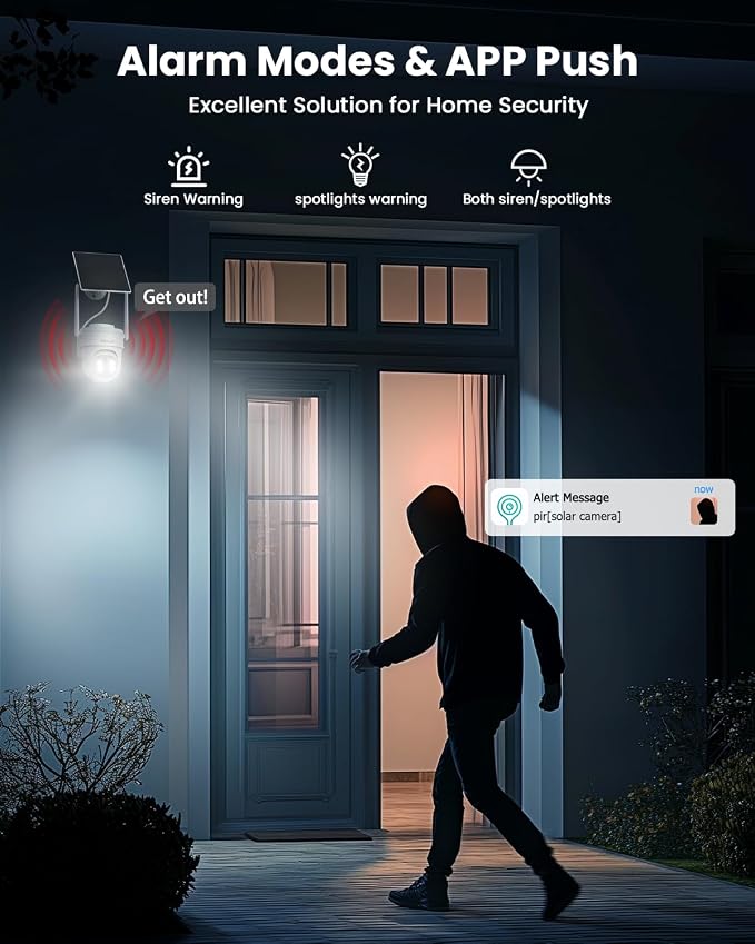 VIZIUUY Solar Security Cameras Wireless Outdoor 4 Pack, 3MP Security Cameras - Image 8