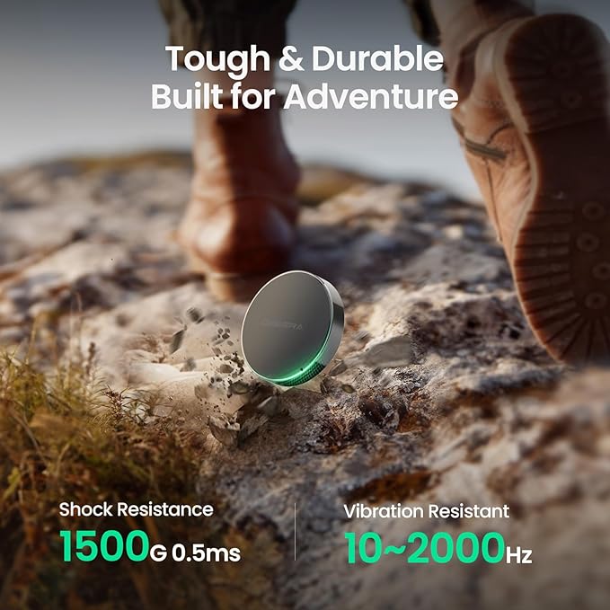 4TB Magnetic Portable SSD, External Solid State Drives with USB-C 3.2 Gen 2x2, Speed Up to 2000MB/s, Compact & Durable, Compatible with iPhone 15/16 Series and Other USB-C Devices, Black