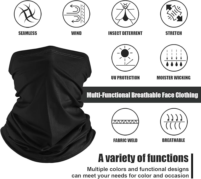 Geyoga 6 Pieces Summer UV Protection Cooling Neck Gaiter Face Clothing Neck - Image 3