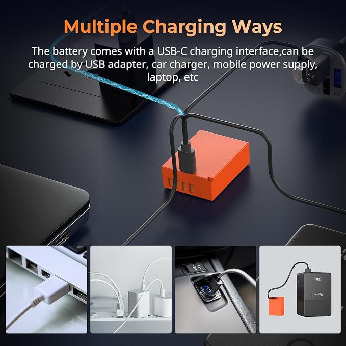 SMALLRIG NP-W126S Battery, 1050mAh Replacement USB-C Battery - Image 5