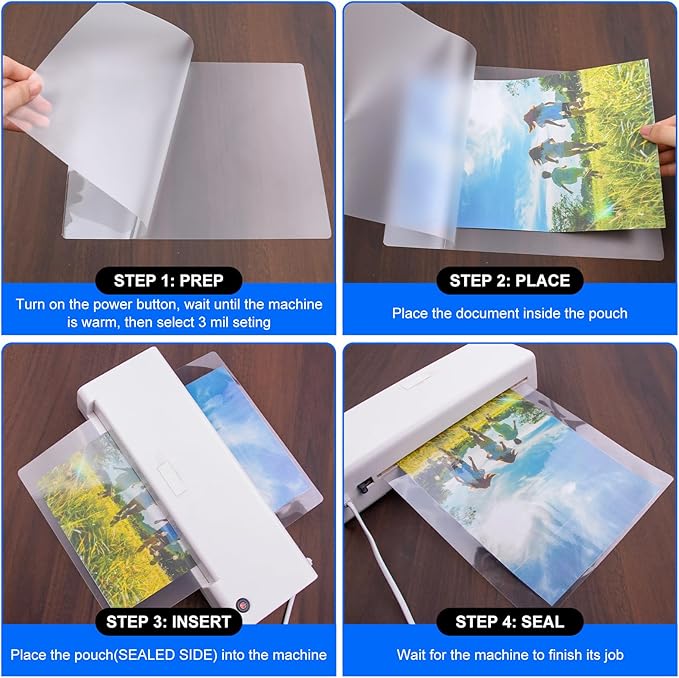 600 Pack Laminating Sheets, 3 Mil, 9 x 11.5 Inches Thermal Laminating Pouches Lamination Sheet Paper for Laminator, Clear, Letter Size, Office and School Supplies