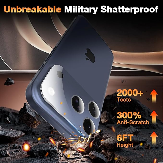 YWXTW [0 Bubbles for iPhone 17 Pro Max Camera Protector, Full Coverage Tempered - Image 3