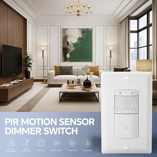 ECOELER Motion Sensor Dimmer Switch, Dimmer Electrical Light Switches - Image 2