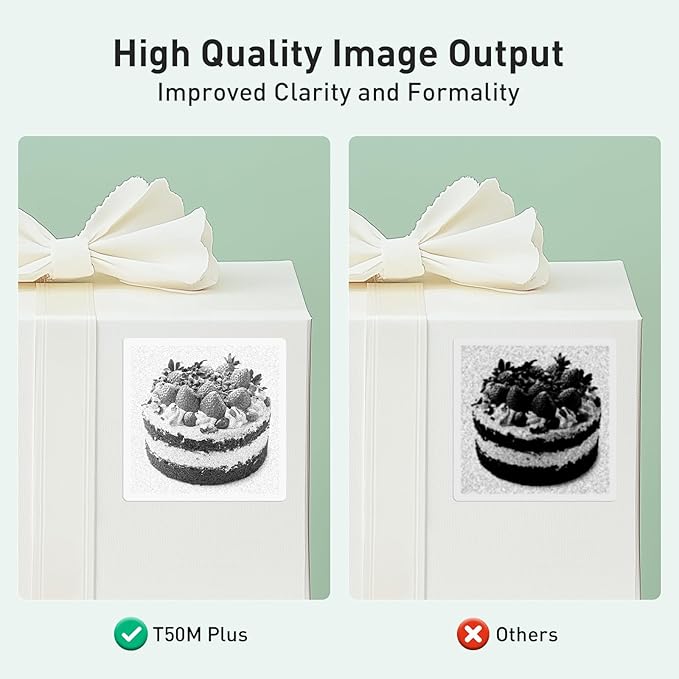 SUPVAN T50M Plus Bluetooth Label Maker Machine with Tape, High Printing Clarity, Versatile App with 40+ Fonts and 450+ Icons, Inkless Labeler for Business, Home, Office Organization, Green