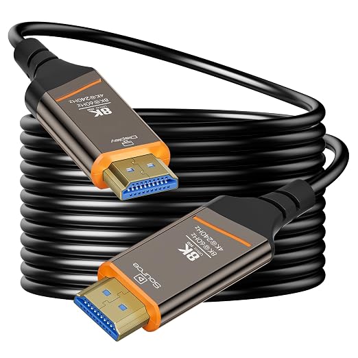 Fiber Optic HDMI Cable 50FT by DICEKOO