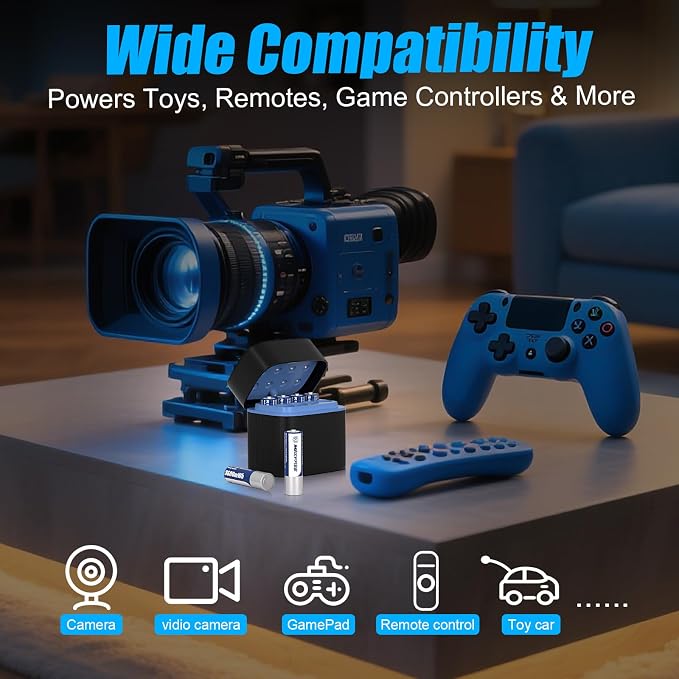 Maxfree Rechargeable 4 AAA and 4 AA Batteries Lithium - Image 7
