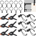 22Pcs Backdrop Kit with Clips, Rings & Spring Clamps by Rustark
