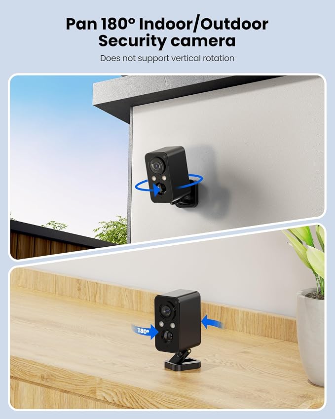 BECAMSO Security Cameras Wireless Outdoor Battery: 180° Horizontal Camera - Image 2