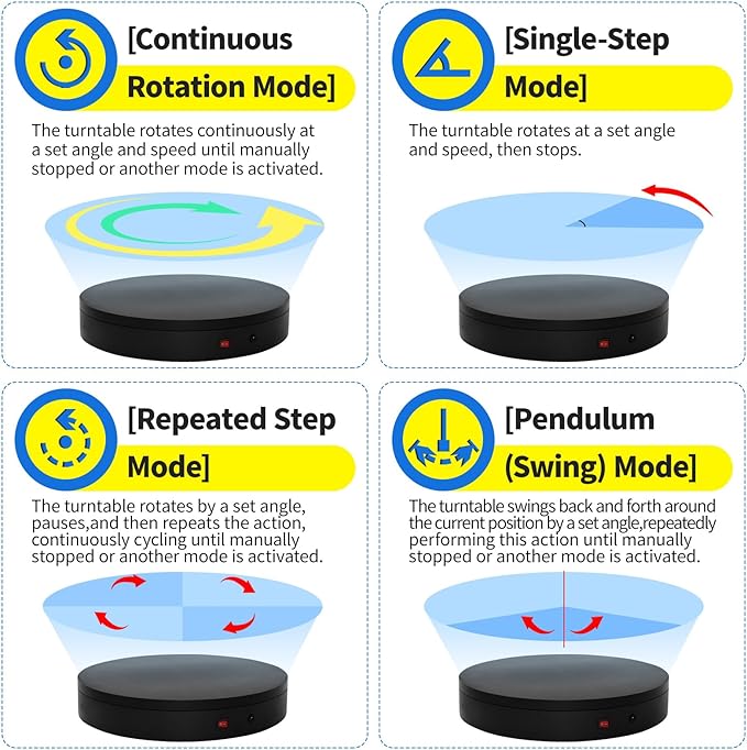 15.8In Remote Large Motorized electric turntable Rotating platform Photography - Image 3