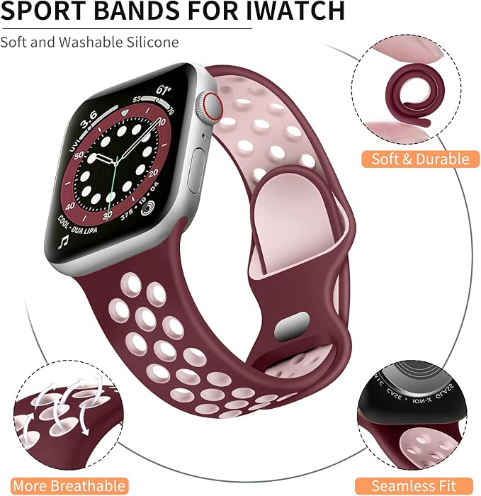 Lerobo Compatible with Apple Watch Band Series 9 41mm SE 3 2 40mm 38mm 11 10 - Image 8