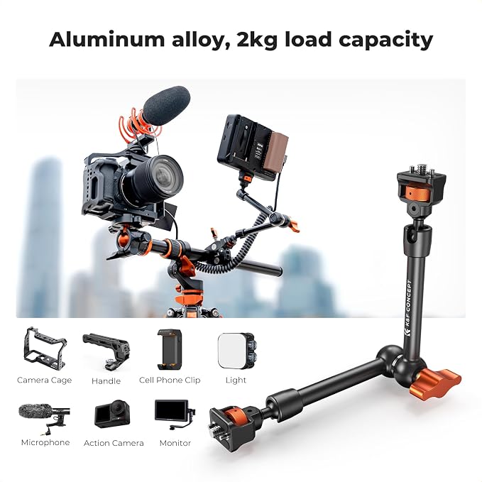 K&F CONCEPT 11" Magic Arm Clamp - Image 4