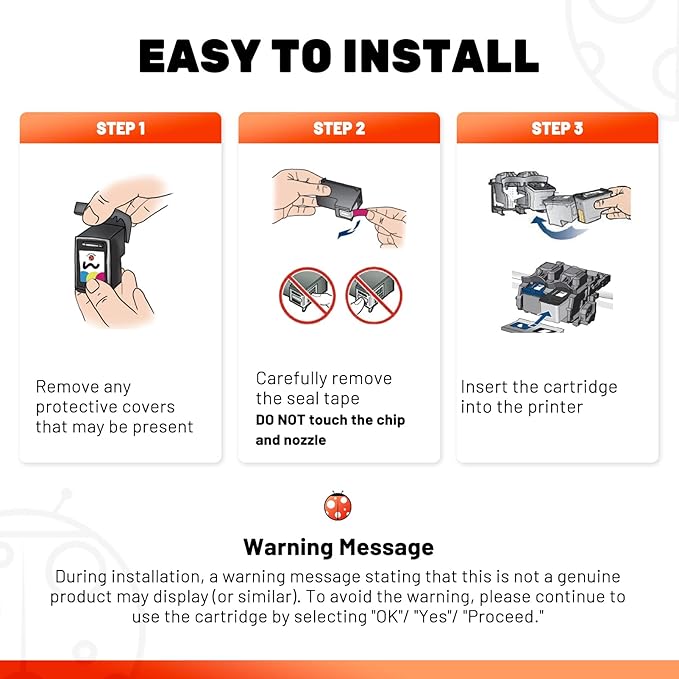 COCCINK 63XL Ink Cartridge for HP Officejet 3830 3833 4652 4655 5212 5222 5255 5258 Deskjet 3630 3632 2130 Envy 4511 4512 4520 Printer Remanufactured Inkjet for HP 63 XL Black and Color Combo Pack
