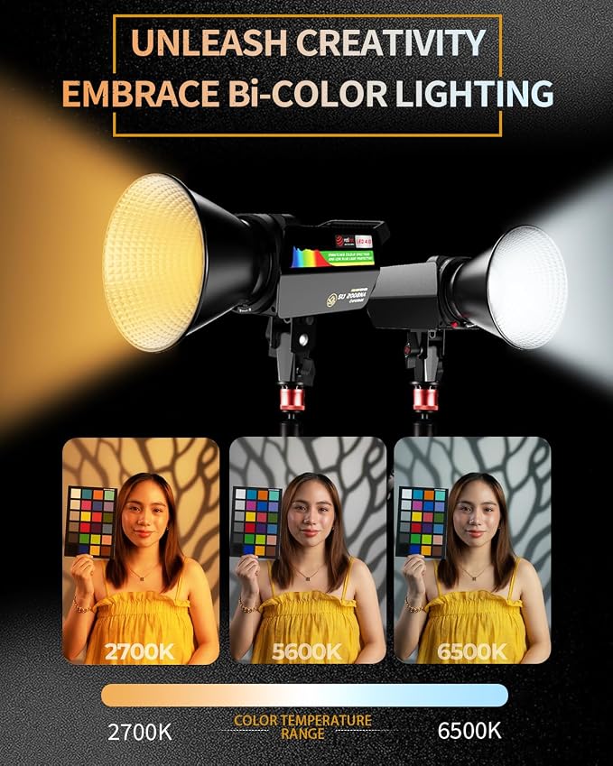 IFOOTAGE SL1 200BNA 200W Bi-Color COB LED Video Light, Standard Bowens Mount - Image 4