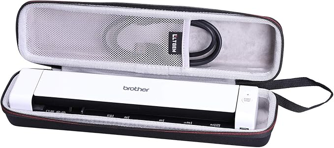 LTGEM Hard Case for Brother DS-640 / DS-740D / DS-940DW / DS-720D & Itari & HP Small USB & Canon imageFORMULA P-208II Document Scanner - Protective Carrying Storage Bag
