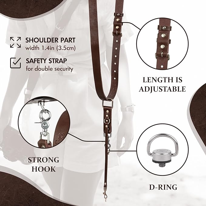 C Coiro Leather Camera Strap Crossbody - Image 2