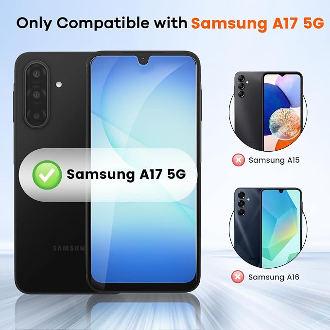 3+3 Pack for Samsung Galaxy A17 5G Privacy Screen Protector & Phone Camera Lens - Image 2