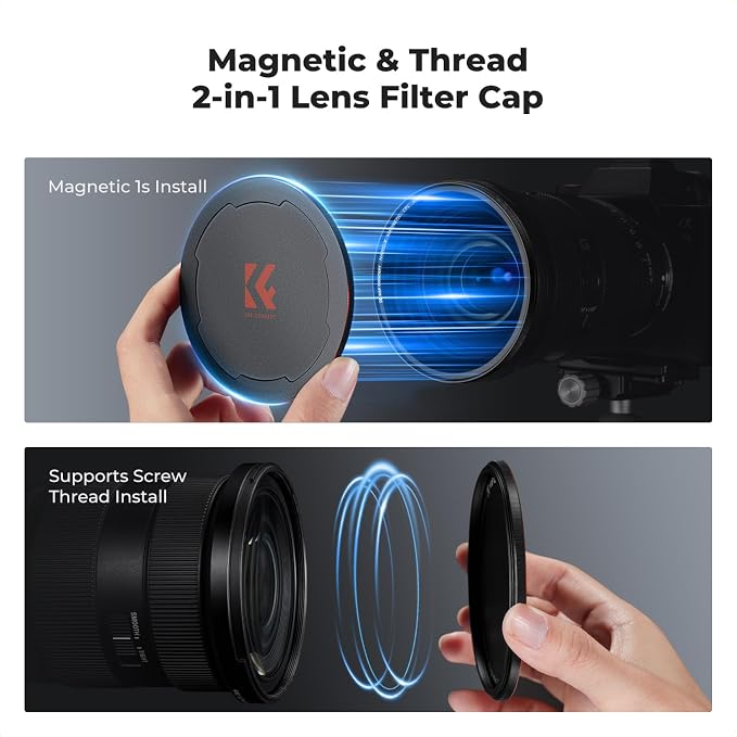 K&F Concept 77mm Magnetic CPL Filter Polarizing, Magnetic Adapter Ring - Image 6