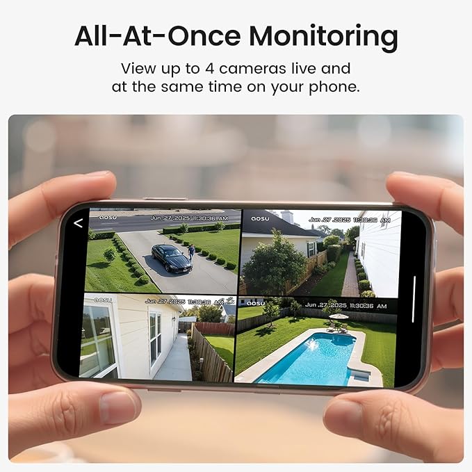 aosu Security Cameras Outdoor Wireless, 2 Cam-Kit, No Subscription Required - Image 3