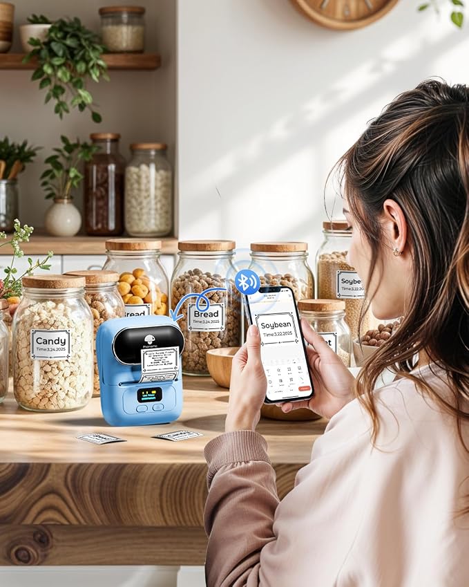 Phomemo Label Maker with 3 Labels- M110 Portable Bluetooth Label Maker Machine - Image 3