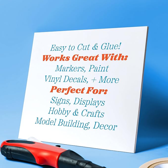 Flipside Products 24" x 36" White Foam Board, Arts and Crafts, 3/16" Thick, Presentations, Large Signboards, Backing Board, Display, Pack of 25