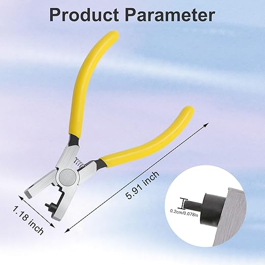 2.0mm Steel & Plastic Leather Hole Punch Tool - Precision Hand Puncher for Watch Bands, Belts, Dog Collars, Shoes, DIY Crafts (Yellow Handle, Long-Lasting & Portable)‌