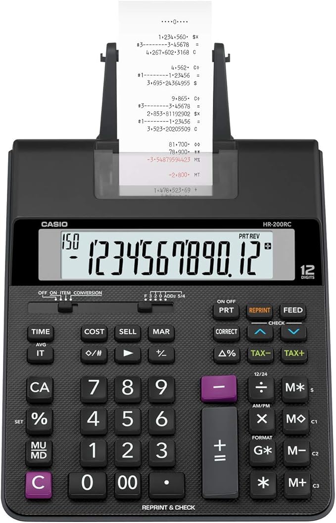Casio HR-200RC – Desktop Printing Calculator - Image 4